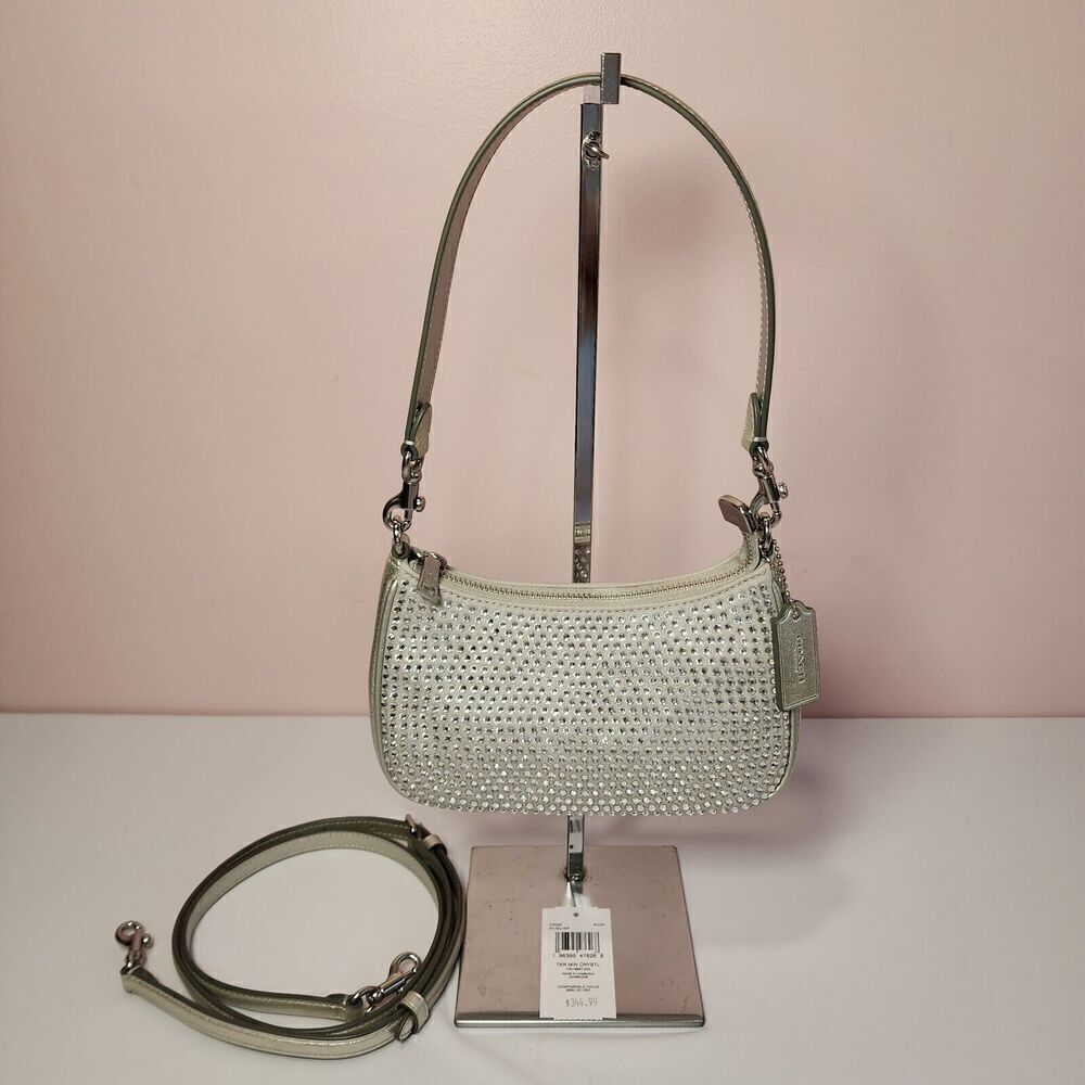 NWT Coach CW322 Teri Mini Crossbody Bag Silver Crystal